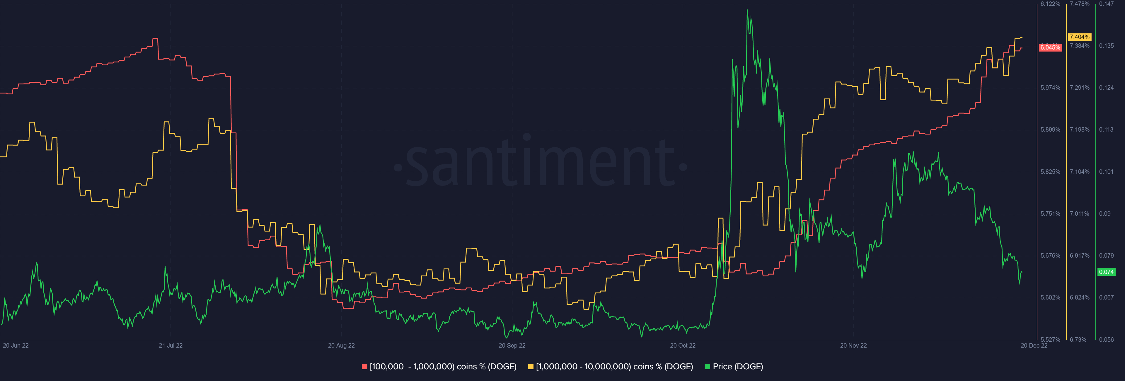 Distribution d'approvisionnement Dogecoin